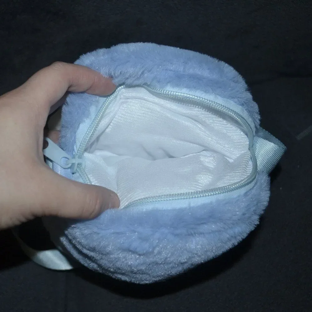 NWOT Cute Blue Plush Mini Crossbody Valentines day Birthday gift Idea Bag